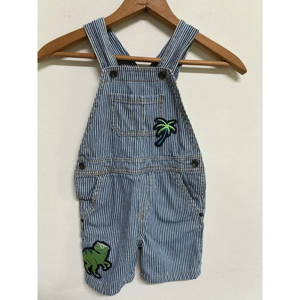 The Children Place Baby Dinosaur Theme Overalls - Size 3T